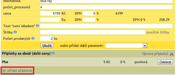 Pridat-priplatek Pridat-priplatek