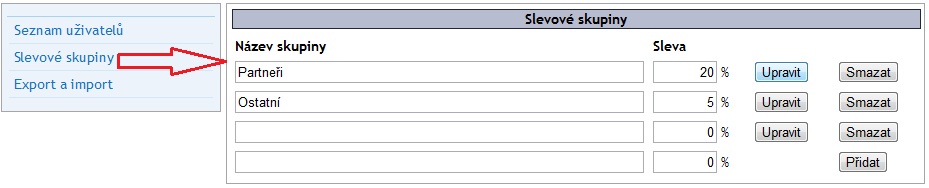 Slevove-skupiny Slevove-skupiny
